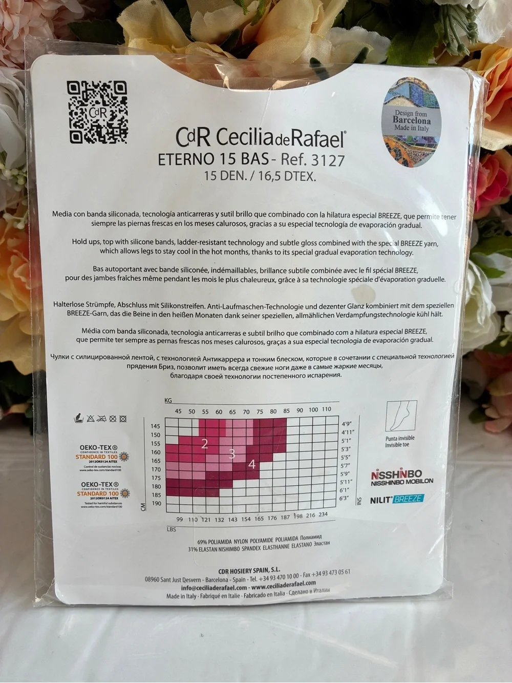 Cecilia de Rafael Eterno 15 Bas Glossy Thigh High Stockings Natural XL 15 Den